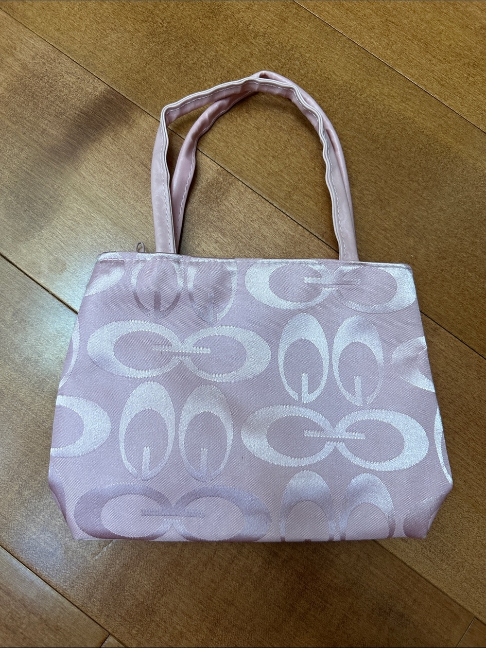 Elegant Pink Jacquard Hand Bag